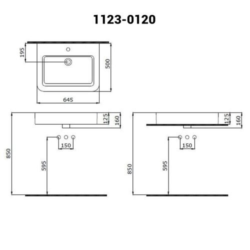 Lavaman BOCCHI - Scala 60x50 - Skeda teknike (1123-0120)